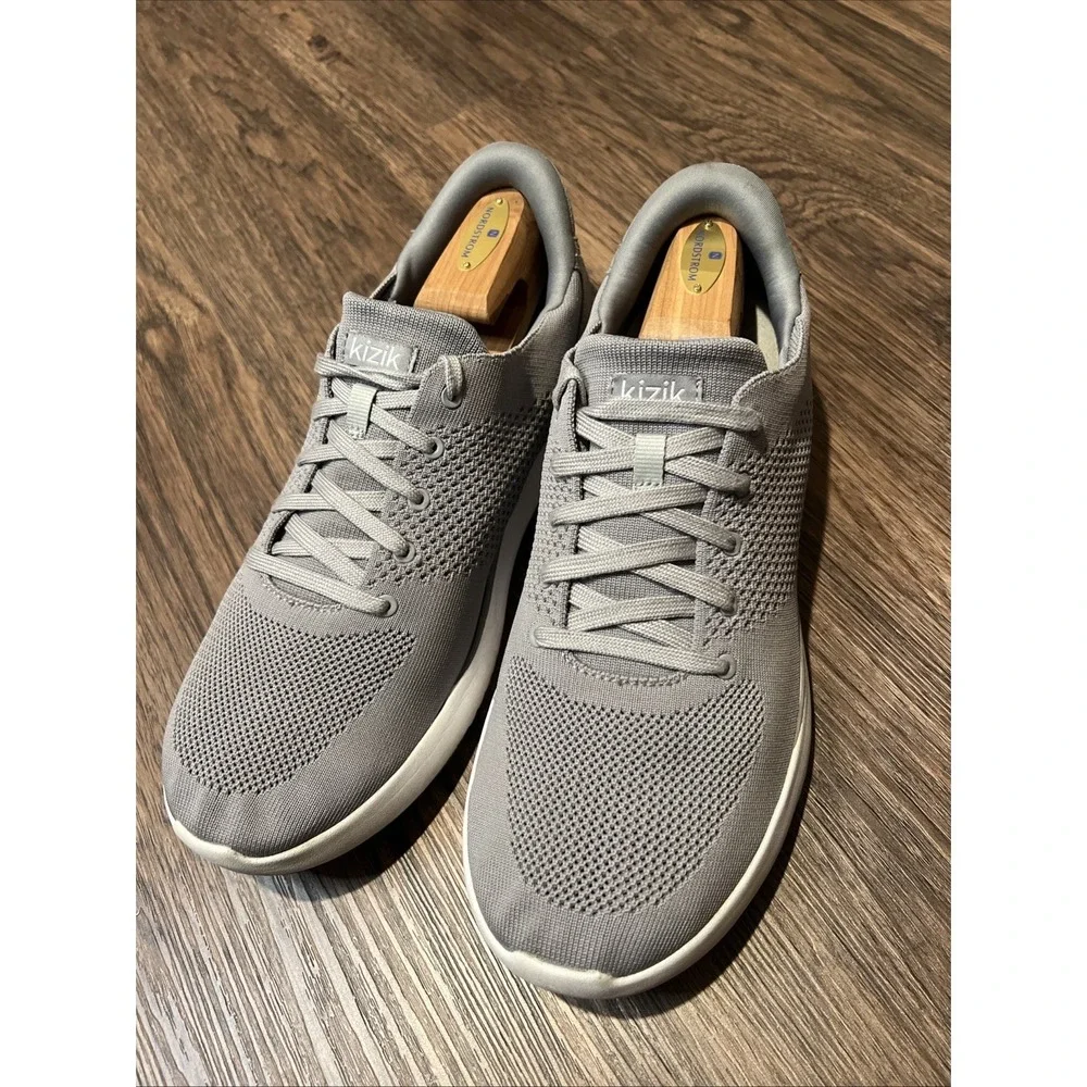 Kizik Lima Gray Knit Hands-Free Slip On Shoes Sneakers Size M 13/W 14.5